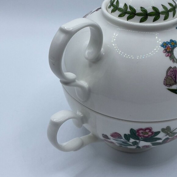 Portmeirion Botanic Garden Individual Teapot Cup Tea for One Set Porcelain 12oz - Picture 7 of 12